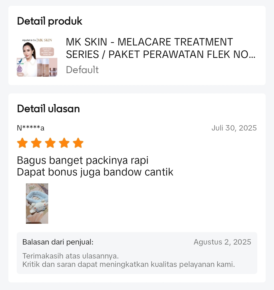 Ulasan MK SKIN Melacare Series dari Nia