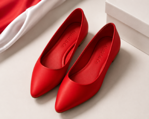 Alpafel & Co. Flat Shoes Red Edition - Sepatu Wanita Elegan Pointed Toe Merah