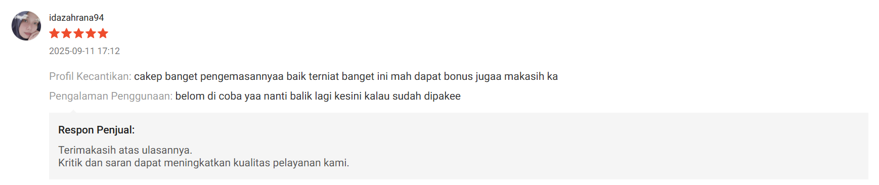 Ulasan Shopee lainnya 2
